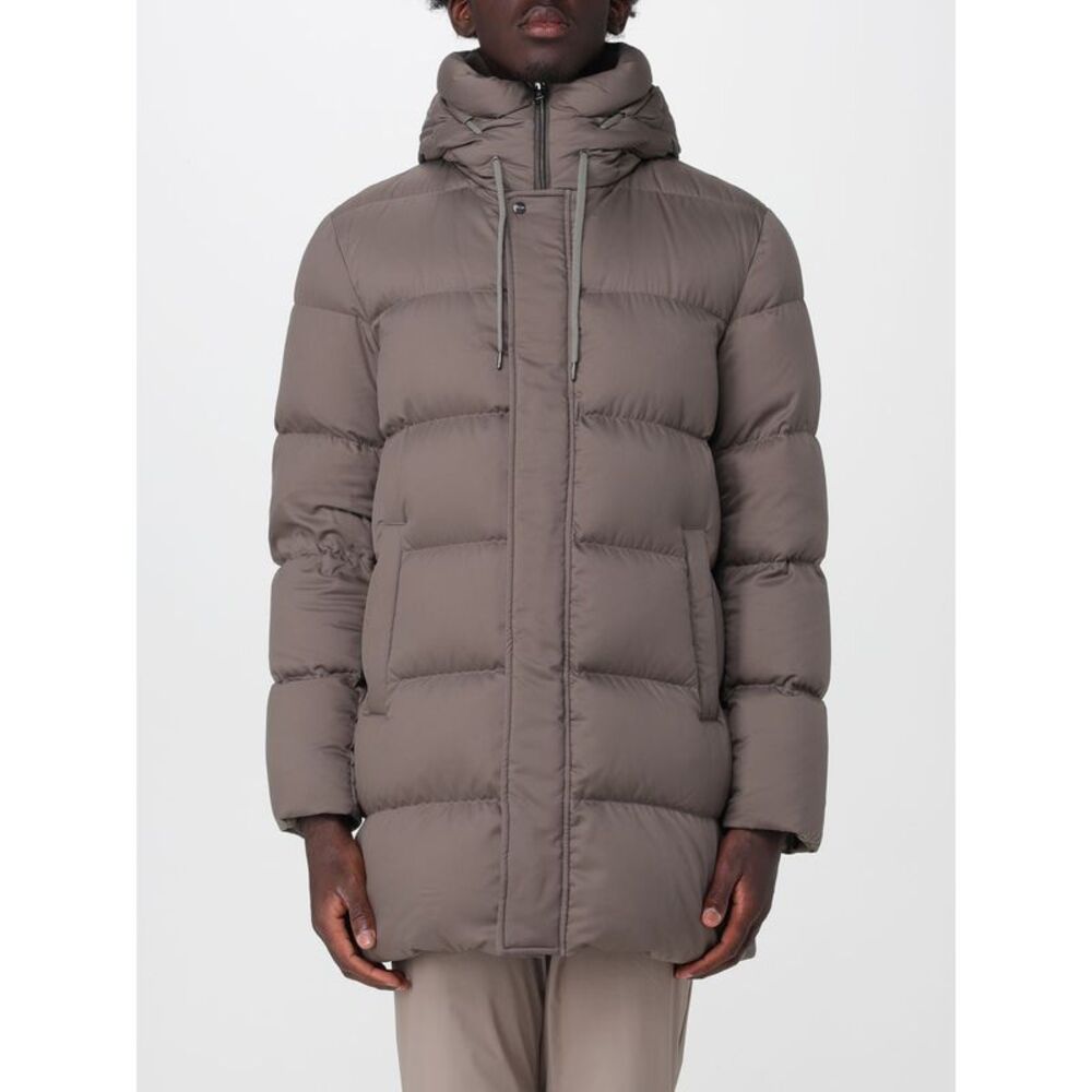 Herno Men Herno Quilted Ultralight Nylon Short Down Jacket With Hood